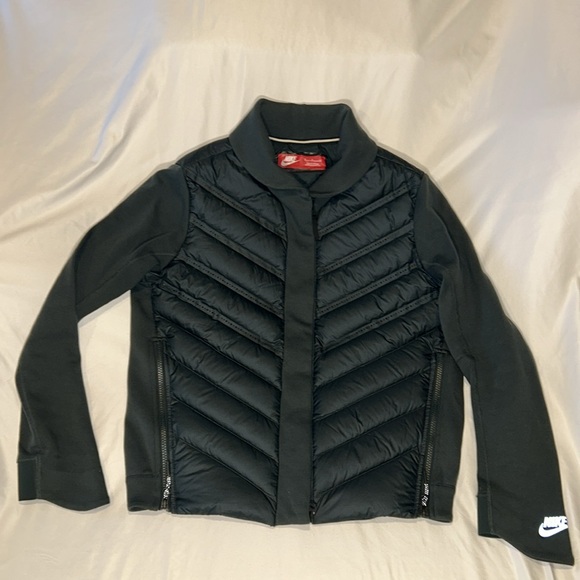 Nike Tech AeroLoft Down Bomber Puffer Jacket Evergreen Size Small - Picture 2 of 11